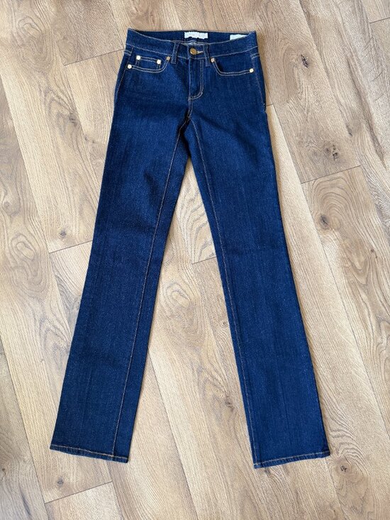 Tory Burch Denim - Tory Burch Women's Straight Leg Navy Blue Jeans Size: 24